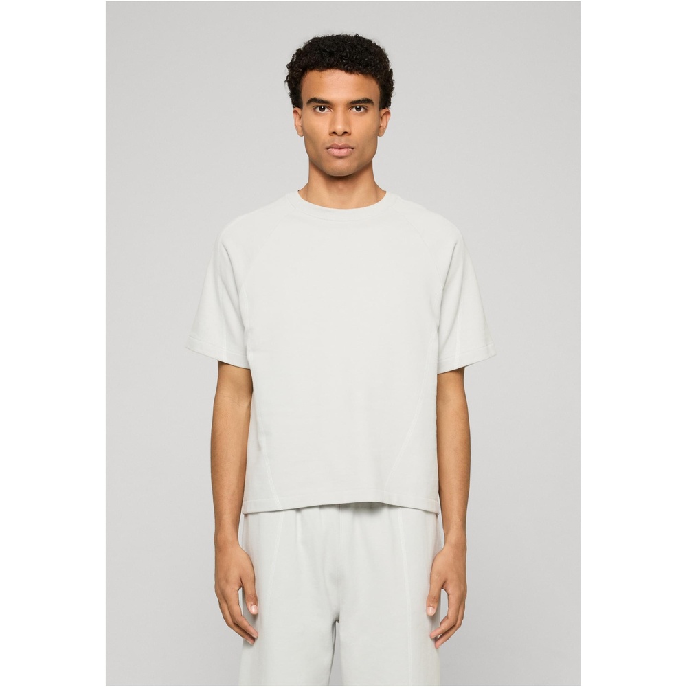 Urban Classics - Contrast Seam Peached Heavy Heren Tshirt - Grijs